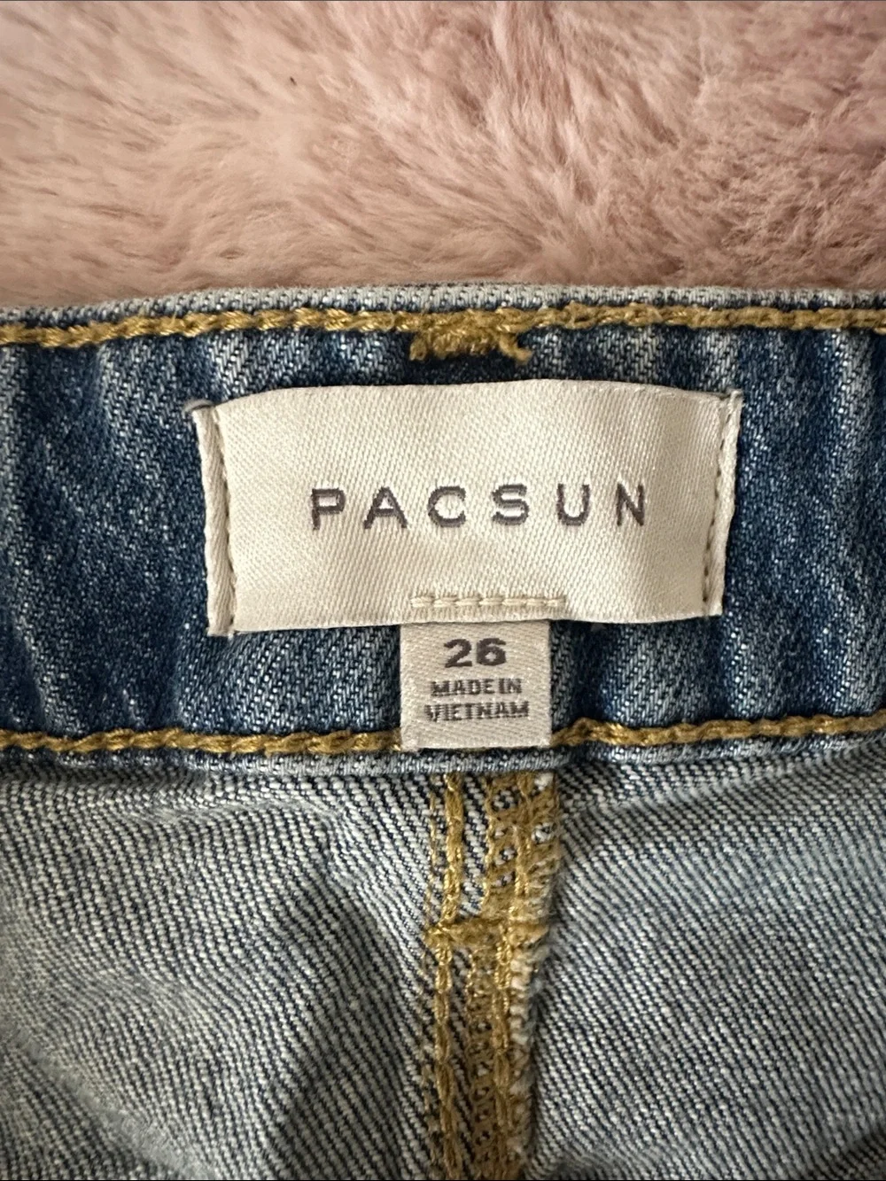 PacSun Denim Mini Skirt in Blue Wash - Picture 2 of 5